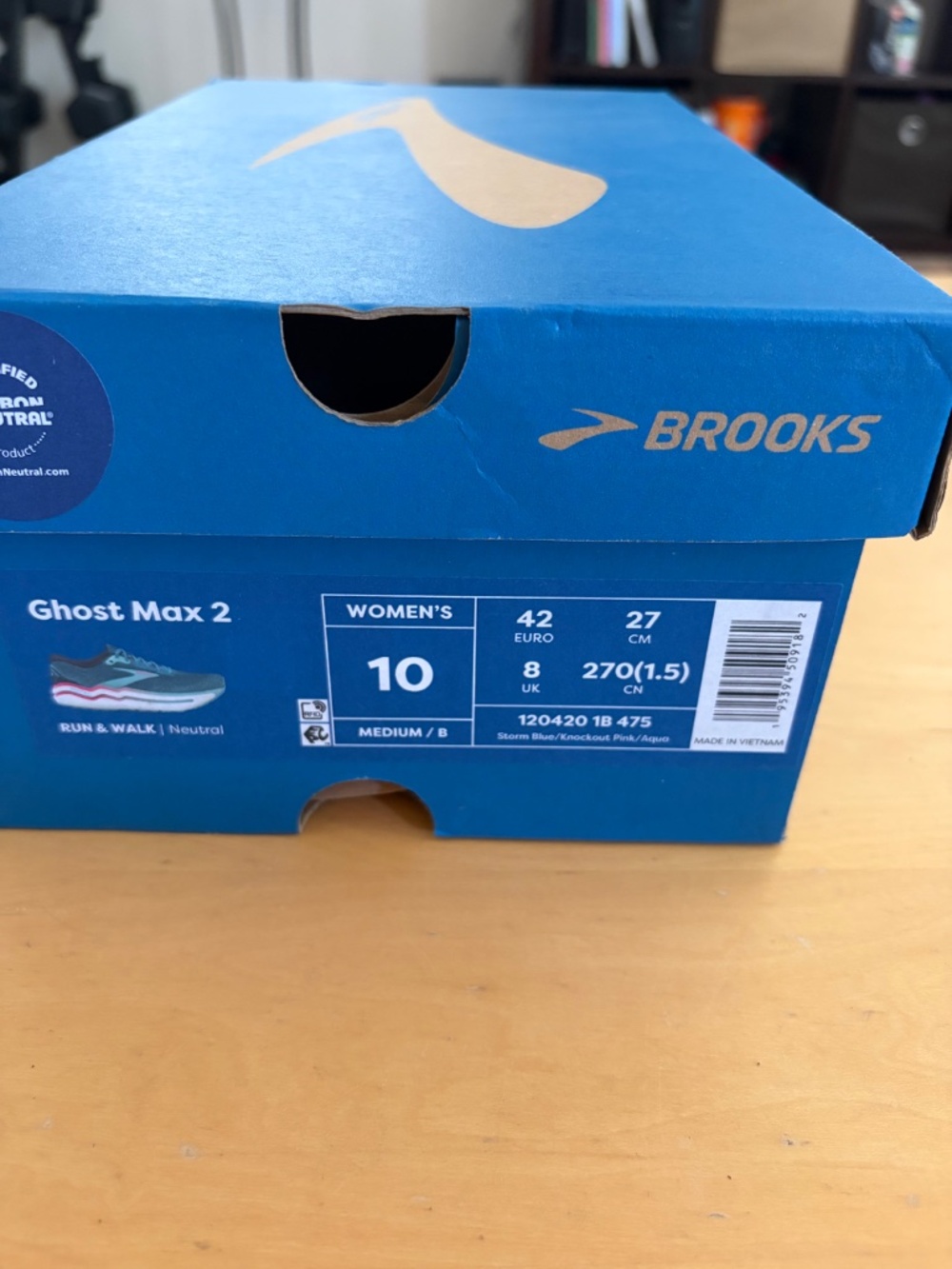 Brooks Ghost Max 2 Athletic Shoes - Storm Blue Women’s Size 10 - Picture 5 of 5